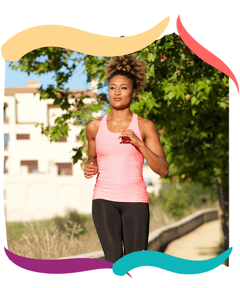 Woman Running Sip of Nature Homepage